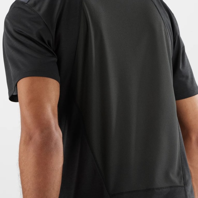 Camiseta Salomon Outline Curta Sleeve Masculino Pretas | PT U72183